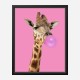 Bubble Gum Giraffe Art Print