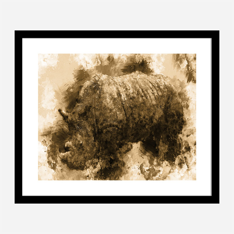 Rhino Abstract Art Print