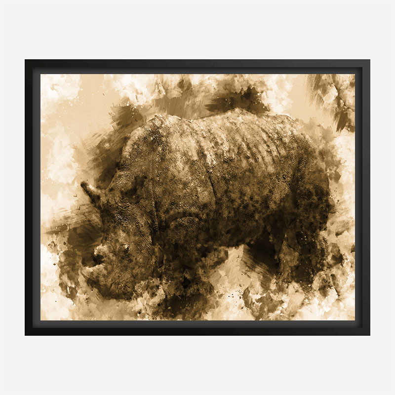 Rhino Abstract Art Print