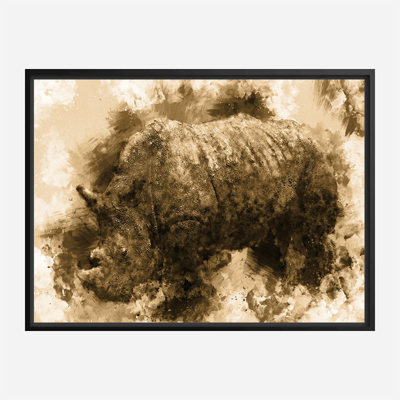 Rhino Abstract Art Print