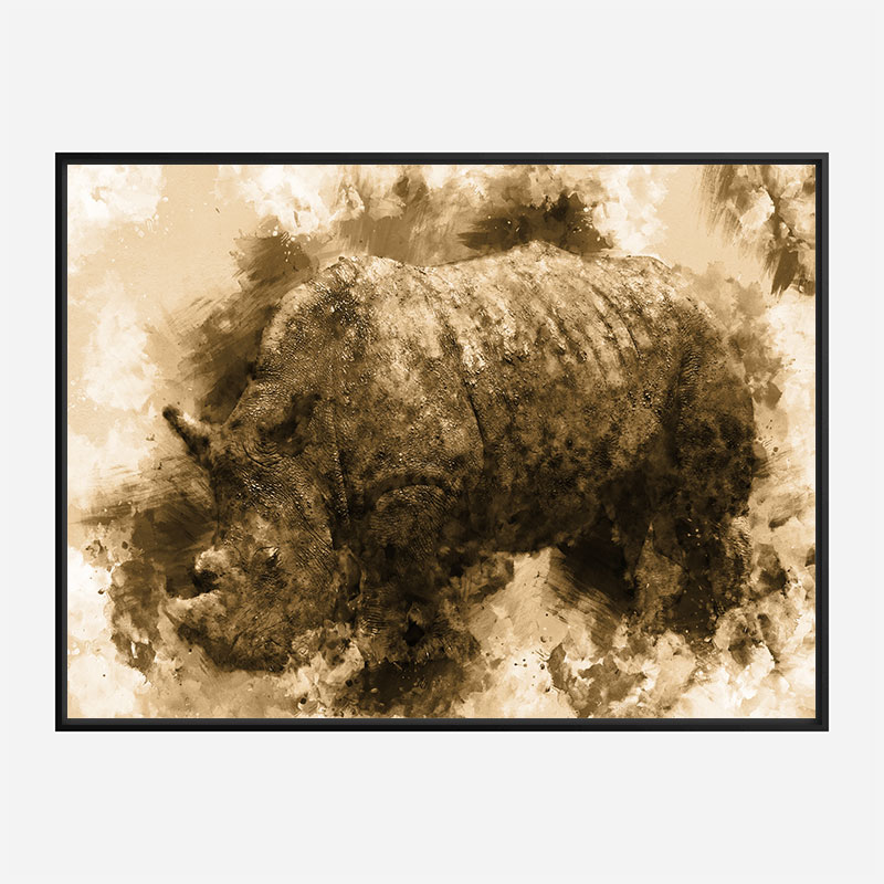 Rhino Abstract Art Print