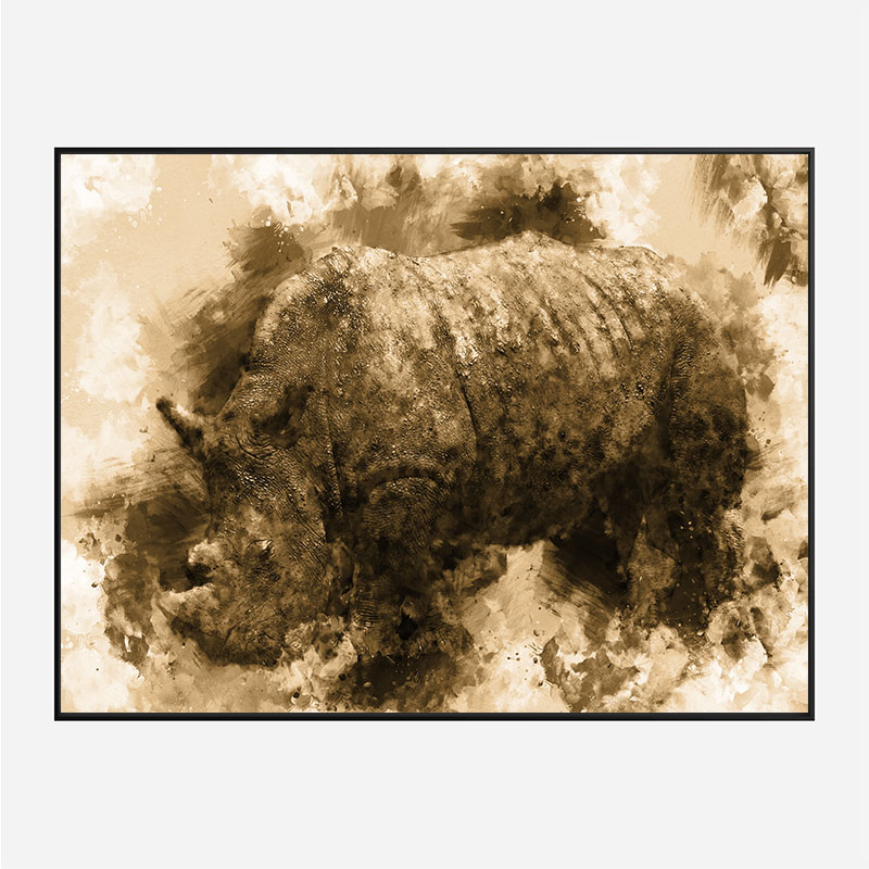 Rhino Abstract Art Print