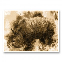 Rhino Abstract Art Print