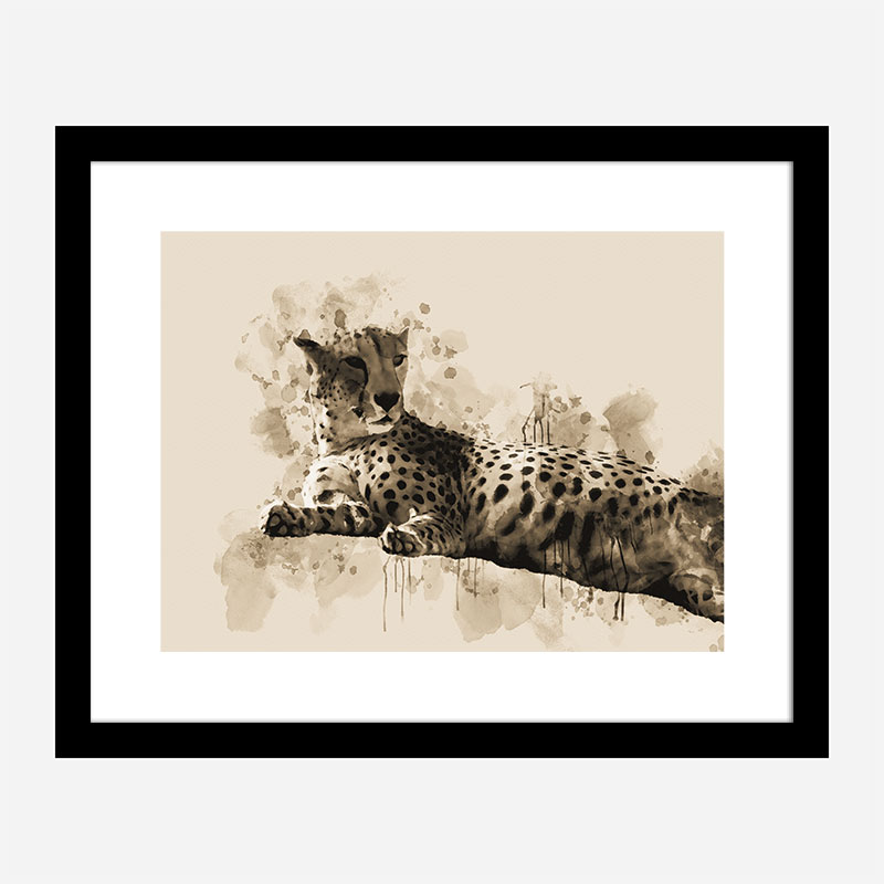 Lazy Leopard Abstract Art Print