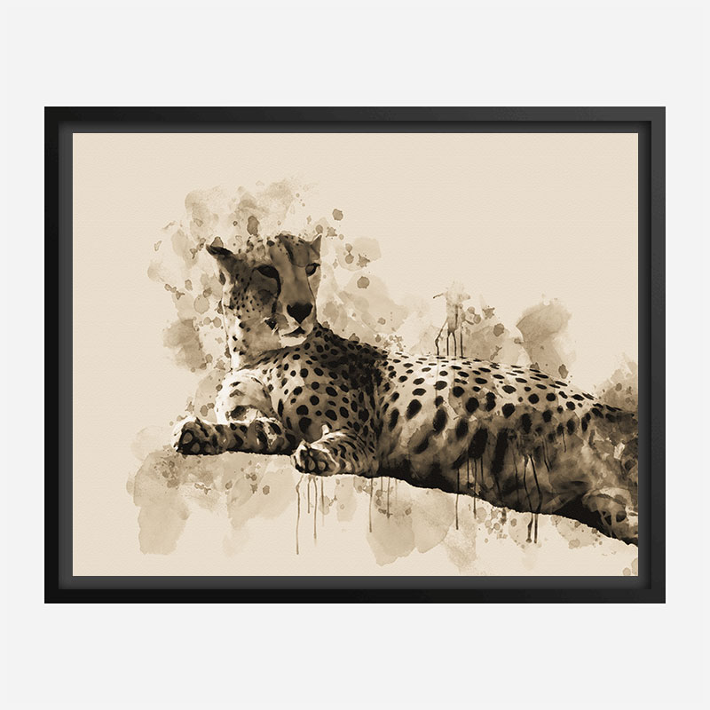 Lazy Leopard Abstract Art Print