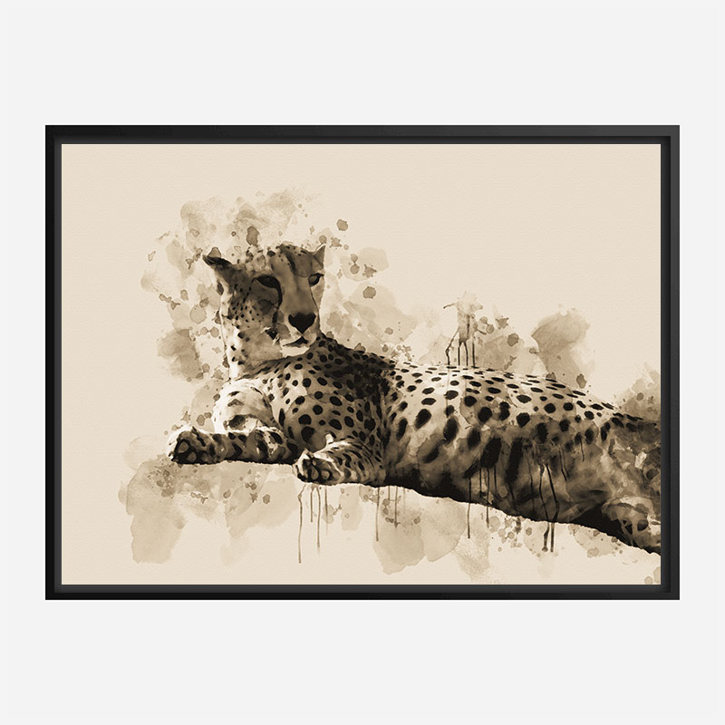 Lazy Leopard Abstract Art Print