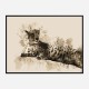 Lazy Leopard Abstract Art Print