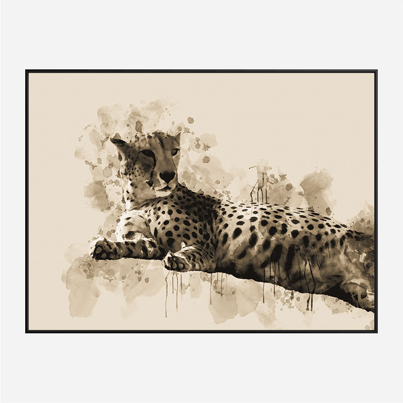 Lazy Leopard Abstract Art Print