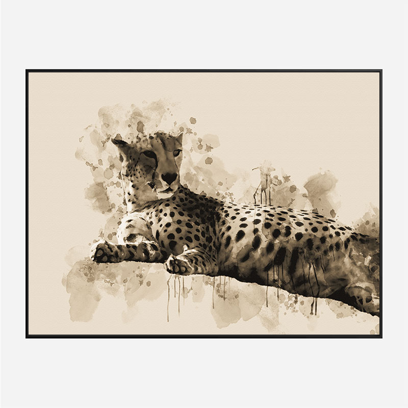 Lazy Leopard Abstract Art Print