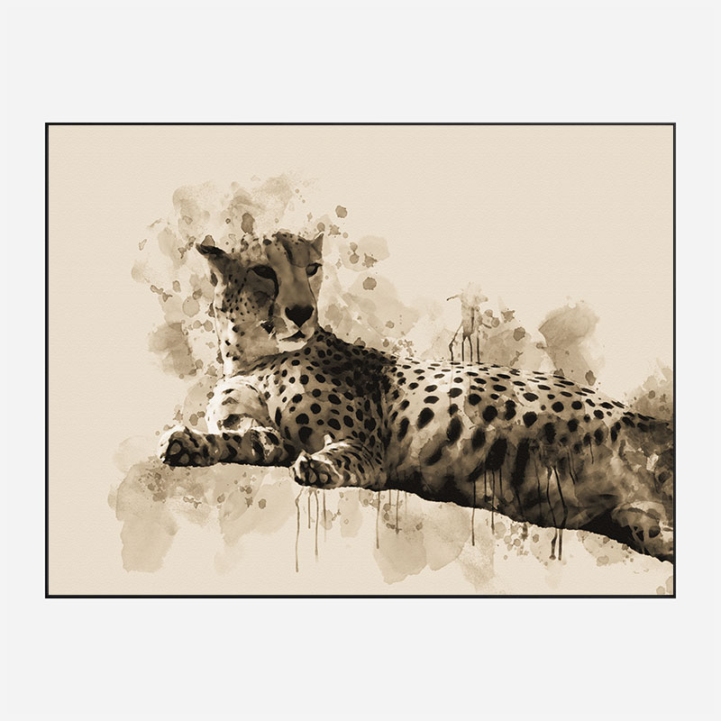 Lazy Leopard Abstract Art Print