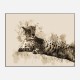 Lazy Leopard Abstract Art Print