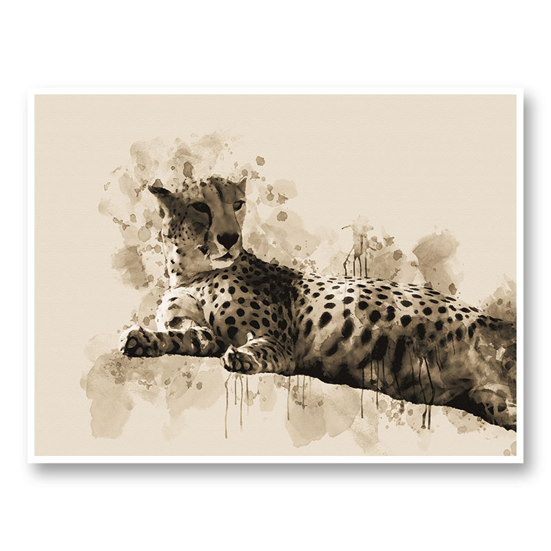 Lazy Leopard Abstract Art Print