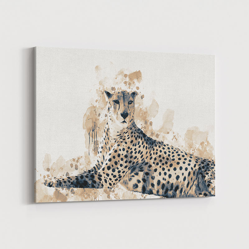 Focused Leopard Abstract Art Print