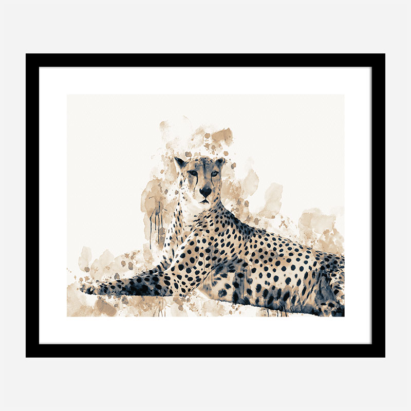 Focused Leopard Abstract Art Print