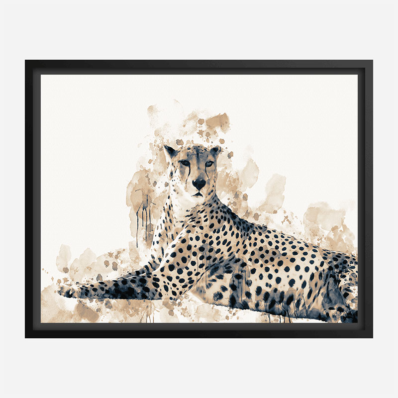 Focused Leopard Abstract Art Print