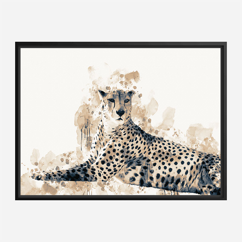 Focused Leopard Abstract Art Print