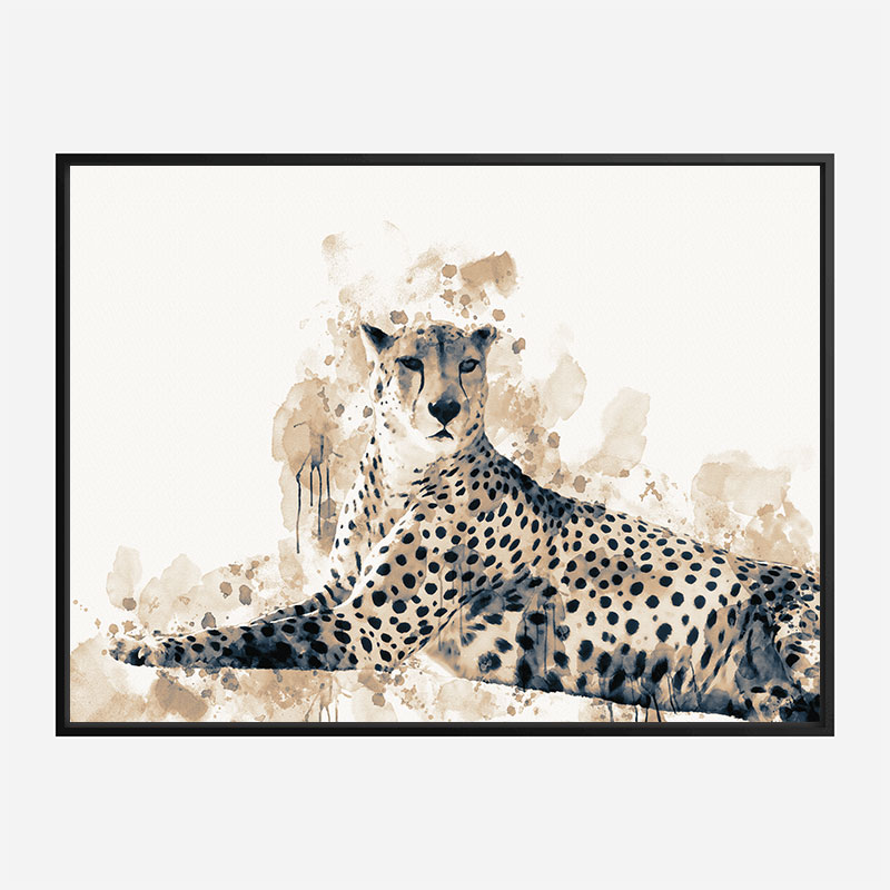 Focused Leopard Abstract Art Print