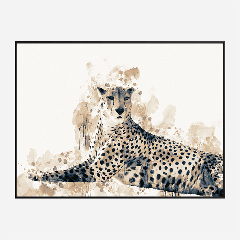 Focused Leopard Abstract Art Print