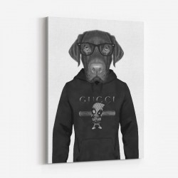 Labrador in Gucci Hoodie Art Print