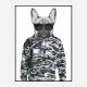 French Bulldog in Cammo Hoodie Art Print