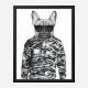 French Bulldog in Cammo Hoodie Art Print