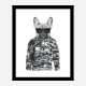 French Bulldog in Cammo Hoodie Art Print