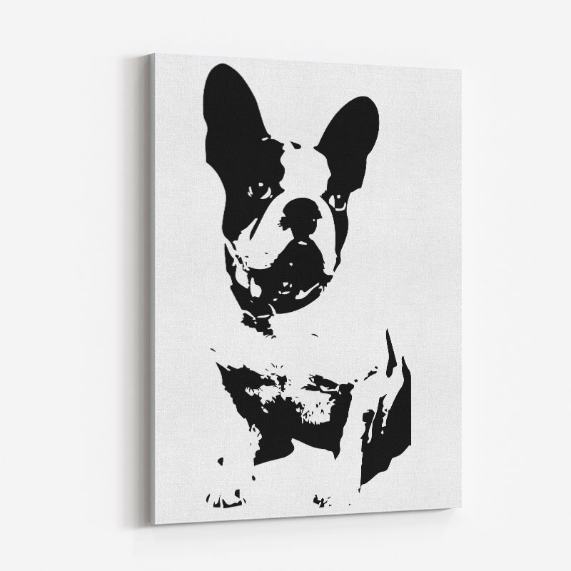 French Bulldog Black & White Art Print