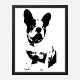 French Bulldog Black & White Art Print