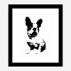 French Bulldog Black & White Art Print