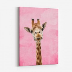 Pink Giraffe Art Print