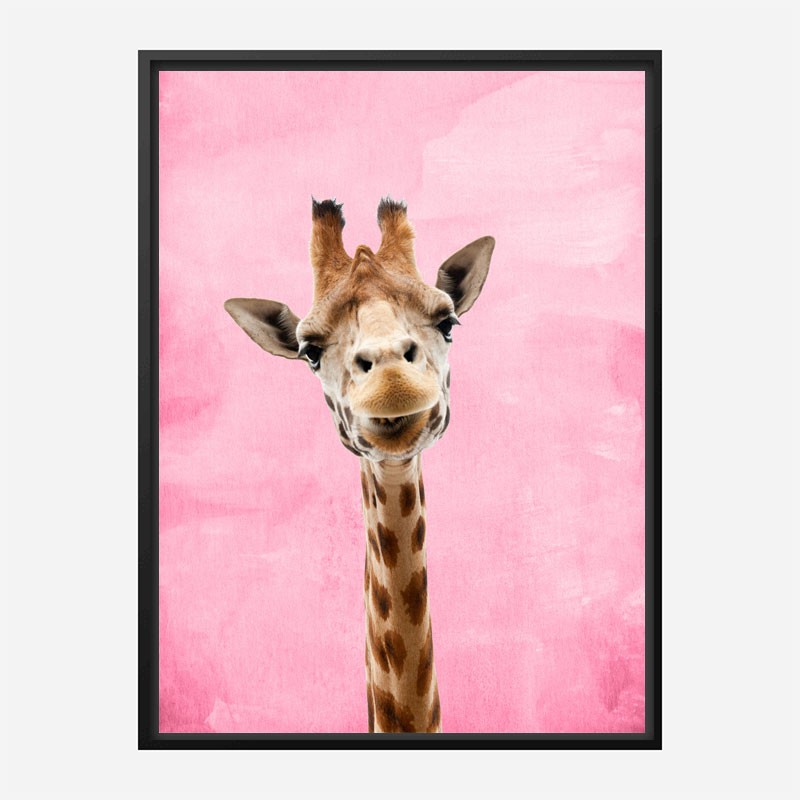 Pink Giraffe Art Print