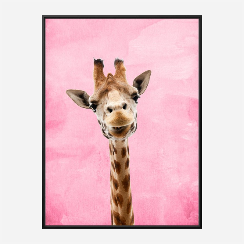 Pink Giraffe Art Print