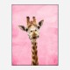 Pink Giraffe Art Print