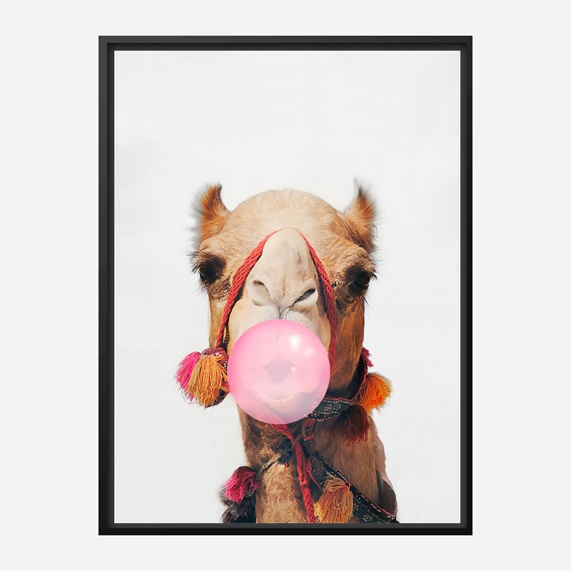 Camel Bubble Gum Art Print