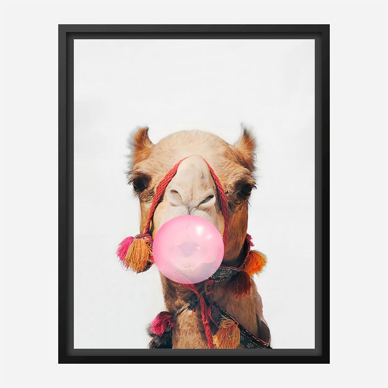 Camel Bubble Gum Art Print