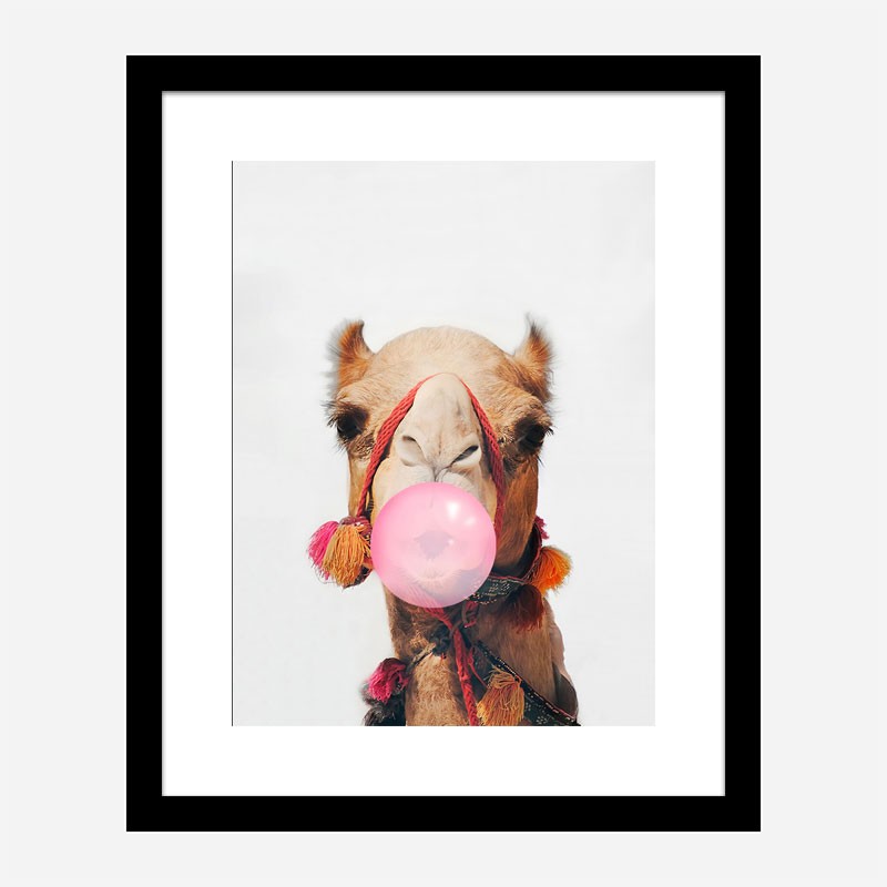 Camel Bubble Gum Art Print