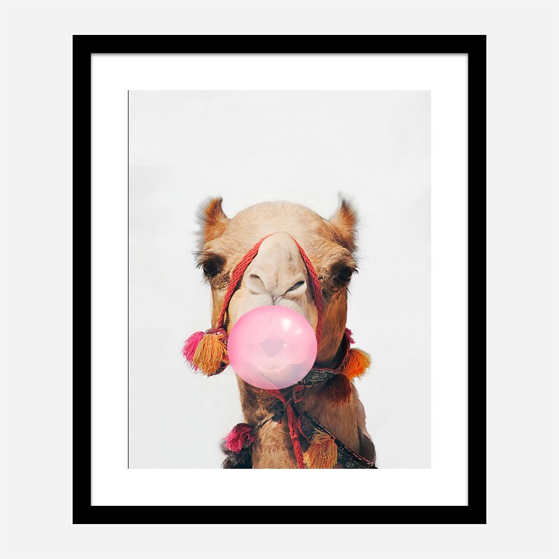 Camel Bubble Gum Art Print