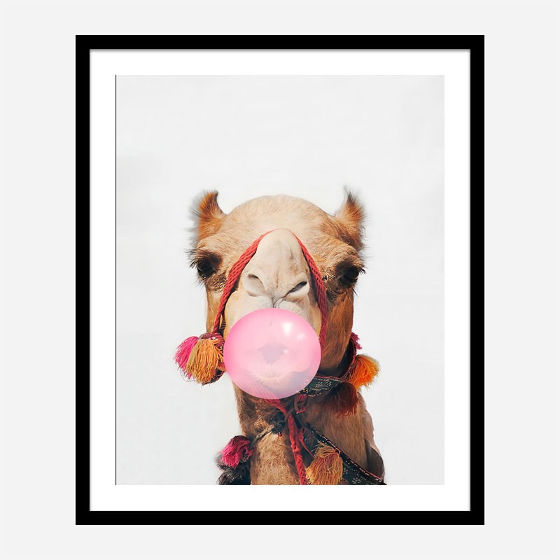 Camel Bubble Gum Art Print