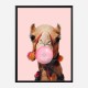 Pink Camel Bubble Gum Art Print