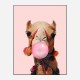 Pink Camel Bubble Gum Art Print