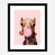 Pink Camel Bubble Gum Art Print