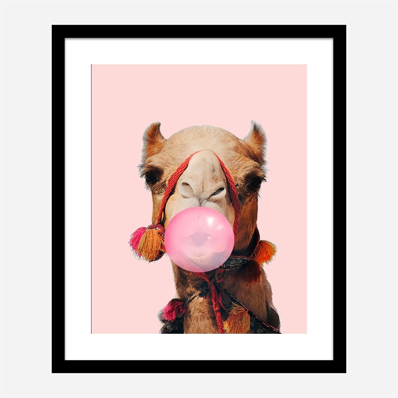 Pink Camel Bubble Gum Art Print