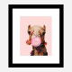 Pink Camel Bubble Gum Art Print