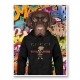 Labrador Dog in a Gucci Hoodie Graffiti Art Print