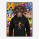 Labrador Dog in a Gucci Hoodie Graffiti Art Print