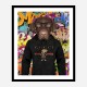 Labrador Dog in a Gucci Hoodie Graffiti Art Print