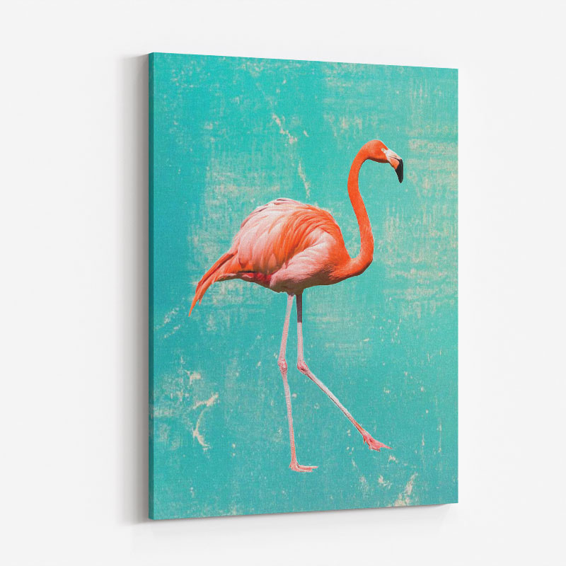 Flamingo Grunge Art Print