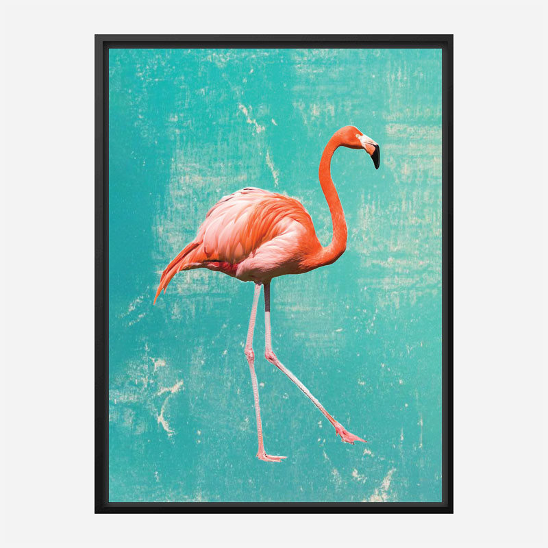 Flamingo Grunge Art Print