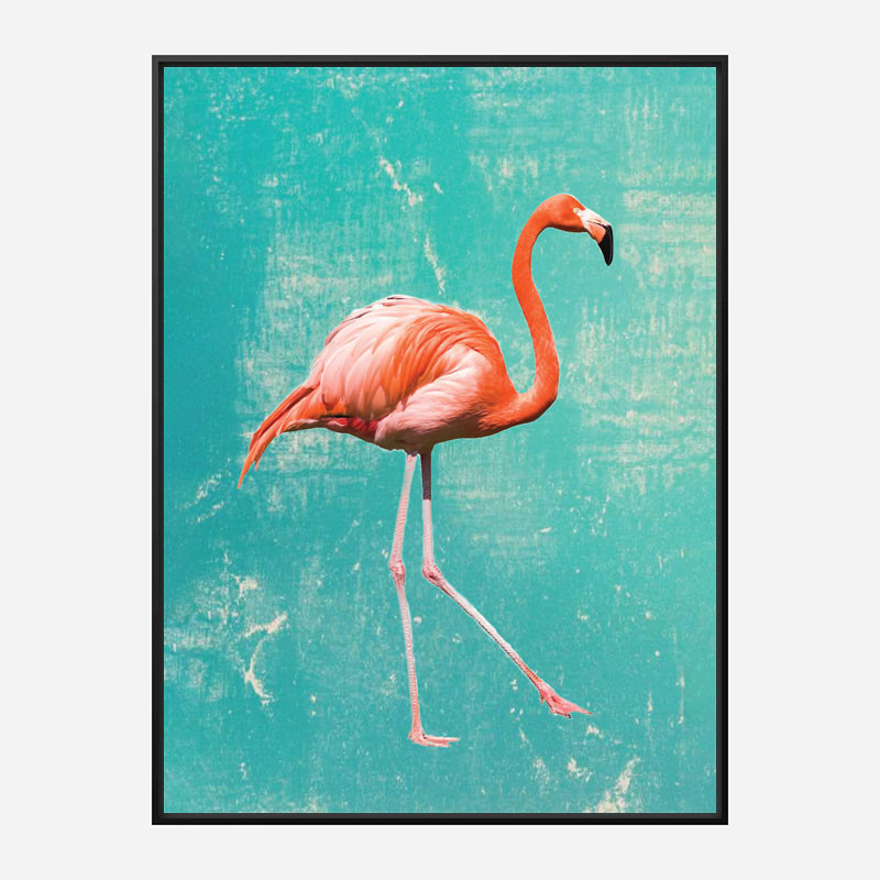 Flamingo Grunge Art Print