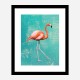 Flamingo Grunge Art Print